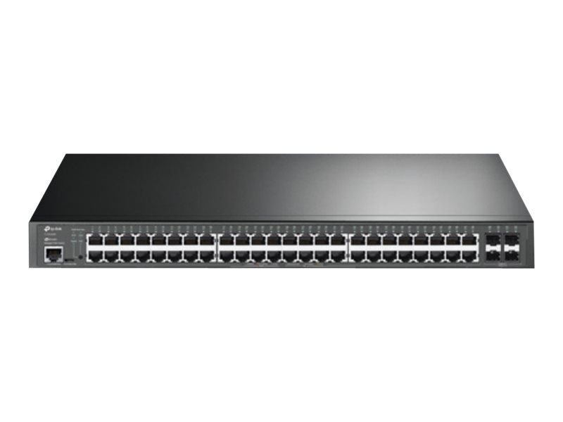 TP-Link JetStream TL-SG3452P V1 - Conmutador - Gestionado - 48 x 10/100/1000 (PoE+) + 4 x Gigabit SFP - montaje en rack - PoE+ (384 W)-1