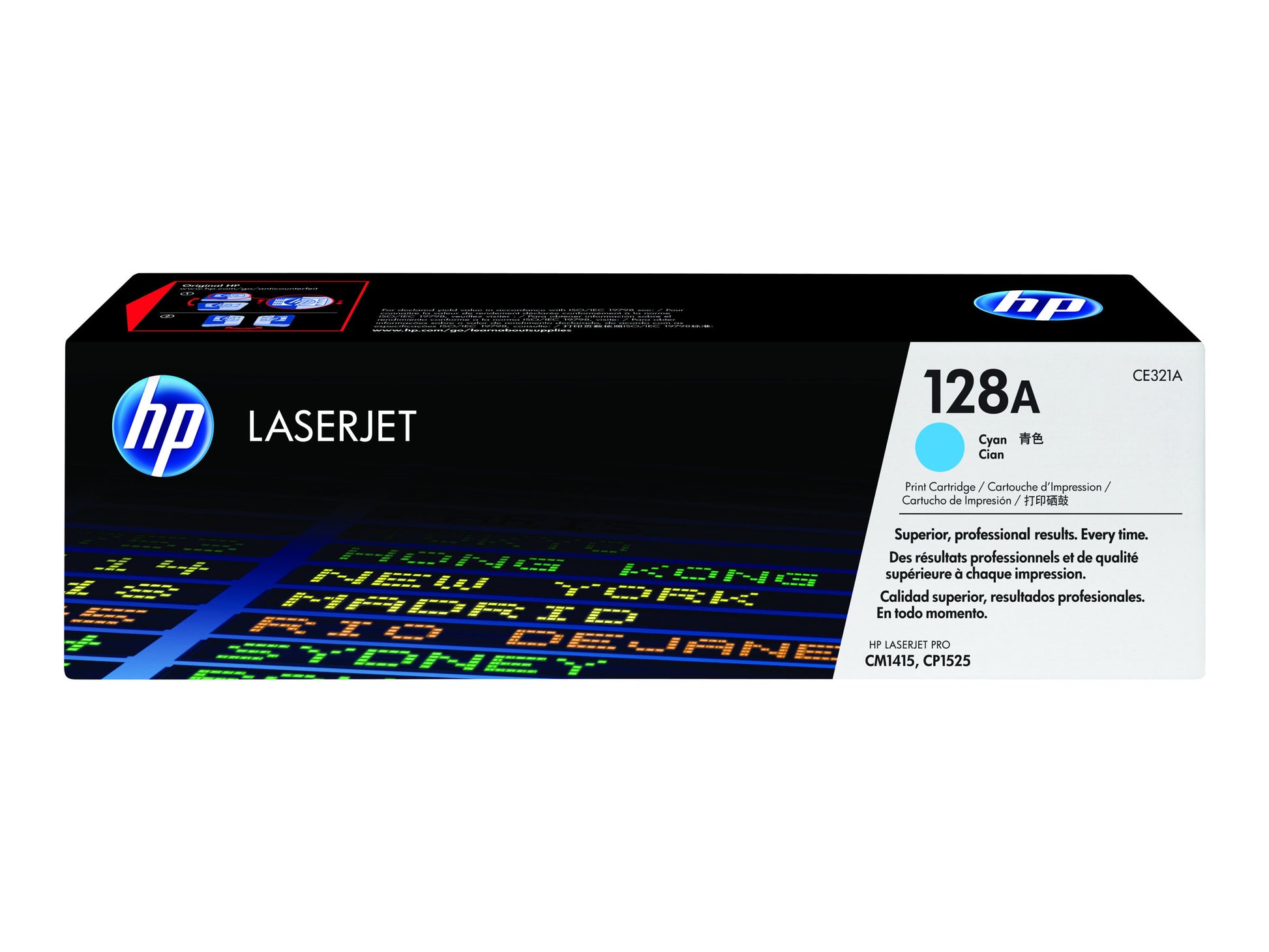 HP 128A - Cián - original - LaserJet - cartucho de tóner (CE321A) - para Color LaserJet Pro CP1525n, CP1525nw; LaserJet Pro CM1415fn, CM1415fnw-1