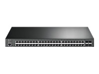 TP-Link JetStream TL-SG3452P V1 - Conmutador - Gestionado - 48 x 10/100/1000 (PoE+) + 4 x Gigabit SFP - montaje en rack - PoE+ (384 W)-2