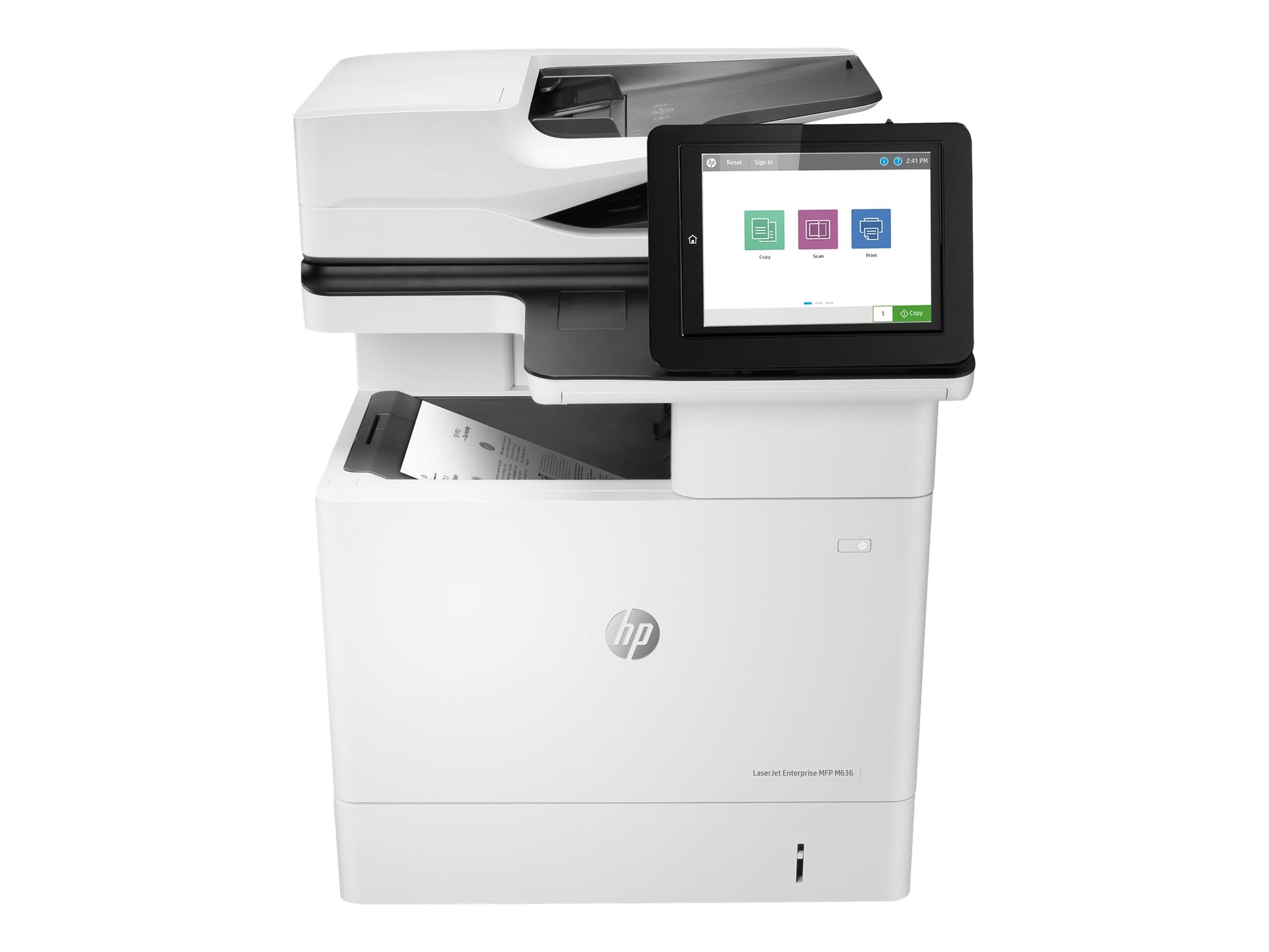 HP LaserJet Enterprise MFP M636fh - Impresora multifunción - B/N - laser - 216 x 864 mm (original) - A4/Legal (material) - hasta 75 ppm (copiando) - hasta 71 ppm (impresión) - 650 hojas - 33.6 Kbps - USB 2.0, Gigabit LAN, host USB 2.0-1