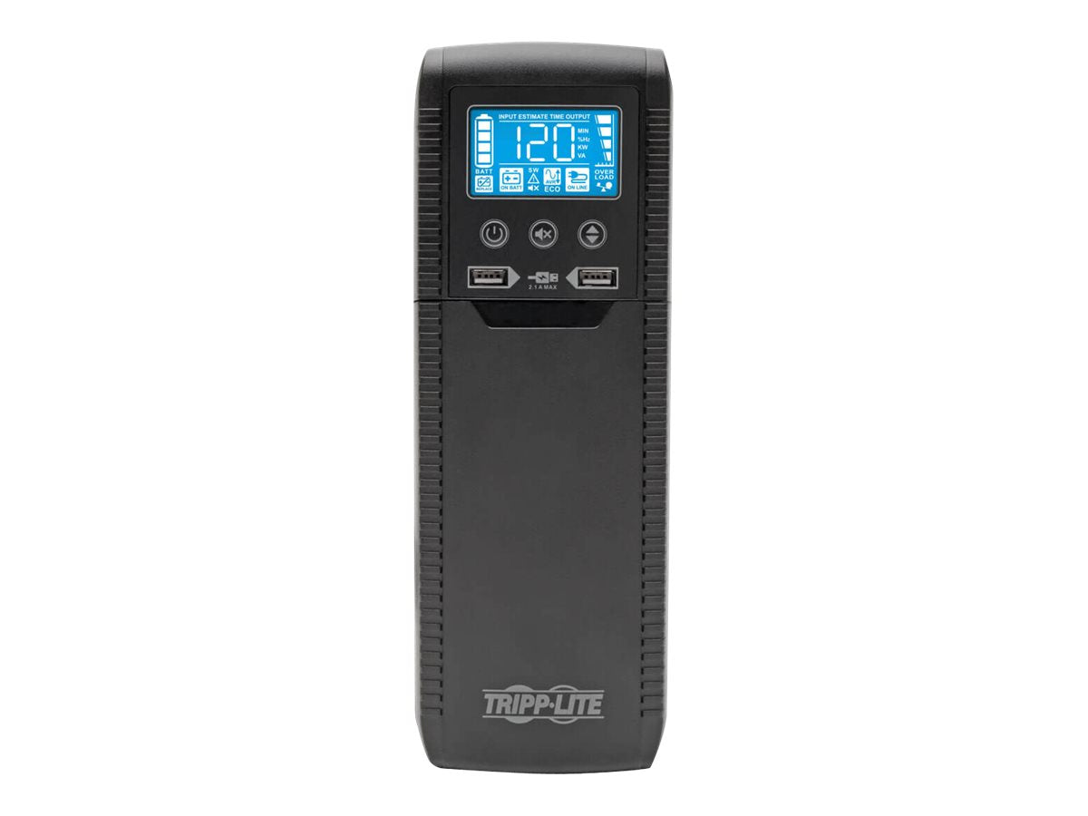 Eaton Tripp Lite Series 1000VA UPS Eco Green Battery Back Up AVR 120V USB Line Interactive - UPS - CA 120 V - 600 vatios - 1000 VA - 1 fase - USB - conectores de salida: 8-5