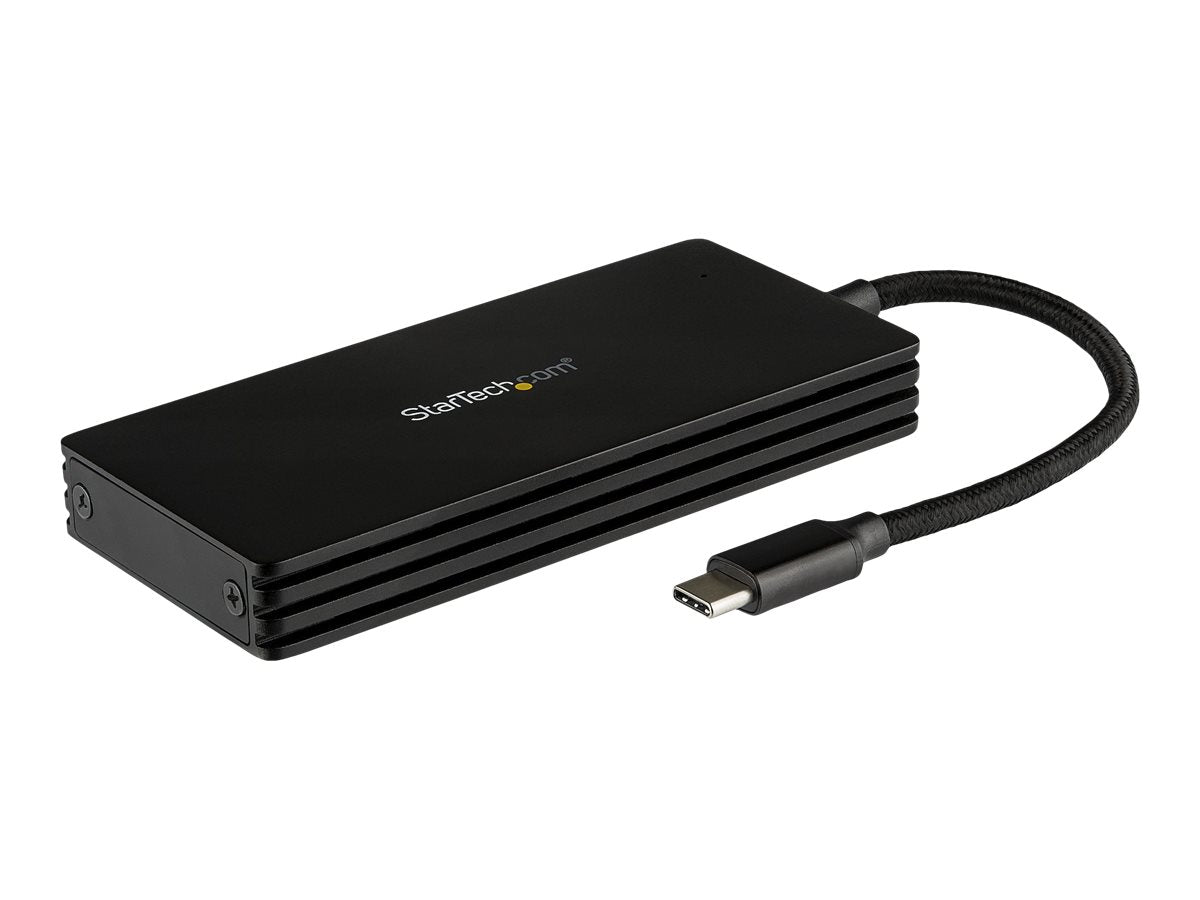 StarTech.com Caja USB 3.1 (10Gbps) USB-C para SSD M.2 SATA - Caja Externa Portátil para Disco USB Tipo C - de Aluminio - Caja de almacenamiento - M.2 - M.2 Card - USB 3.1 (Gen 2) - negro - para P/N: PEXUSB321C