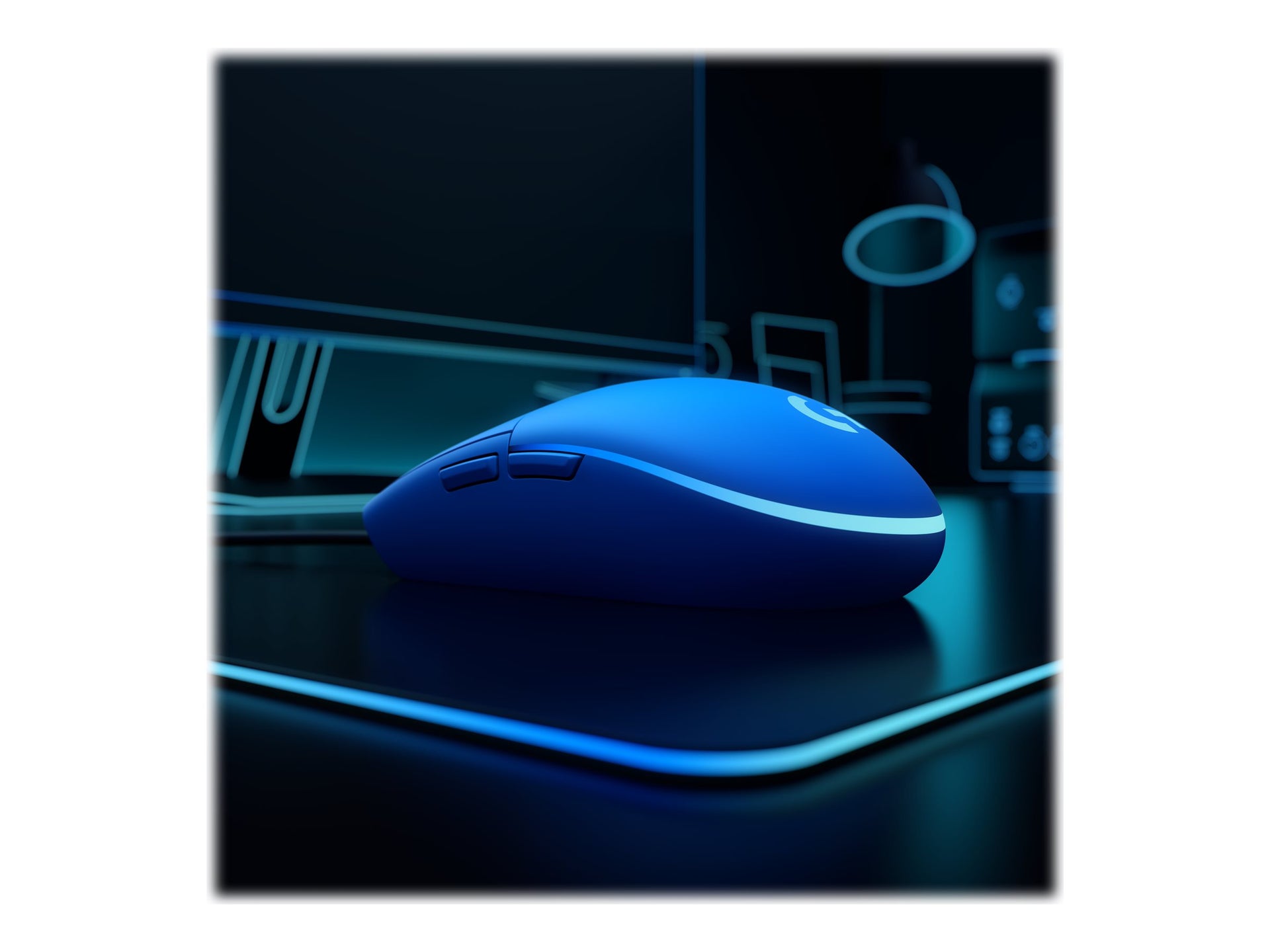 Logitech Gaming Mouse G203 LIGHTSYNC - Ratón - óptico - 6 botones - cableado - USB - azul