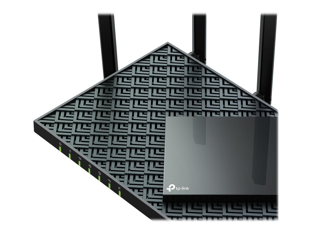 TP-LINK Archer AX73 - V1 - - enrutador inalámbrico - conmutador de 4 puertos - 1GbE - Wi-Fi 6 - Doble banda - hasta 5.4Gbps - Estructura 4T4R y HE160 en la banda 5GHz que permite una conexión ultrarrápida de 4.8 Gbps - 6 potentes antenas - Entrada USB 3.0