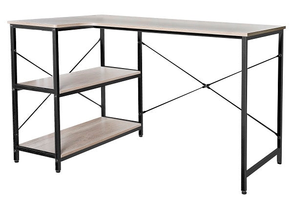 Xtech - Escritorio para ordenador - con forma de L - roble oscuro