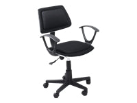 Xtech Roma - Silla - secretario - reposabrazos - inclinación - giratorio - plástico, metal, espuma, contrachapado, tejido - negro