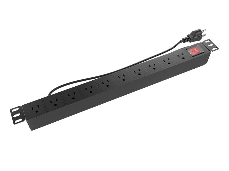 Nexxt Solutions Infrastructure - Power distribution unit - Rack-mountable - AC 110-125 V - 9 Tomas de Corriente - NEMA 5-15 15A 1U-1