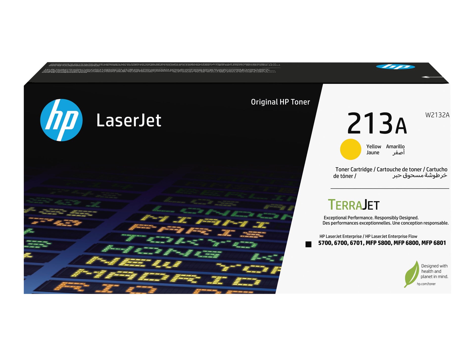 HP 213A - Amarillo - original - LaserJet - cartucho de tóner (W2132A) - para Color LaserJet Enterprise 5700dn, 6700dn, MFP 5800dn, MFP 6800dn