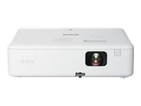 Epson EpiqVision Flex CO-W01 - Proyector 3LCD - portátil - 3000 lúmenes (blanco) - 3000 lúmenes (color) - WXGA (1280 x 800) - 16:10 - 720p - con 1 año de Epson Extra Care Home Service