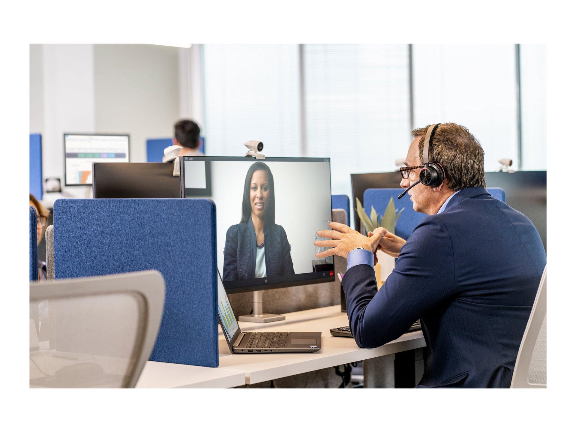 Poly Voyager 4320-M - Auricular - en oreja - Bluetooth - inalámbrico, cableado - USB-A a través de adaptador Bluetooth - negro - Certificado para Equipos de Microsoft, Certificado por Zoom