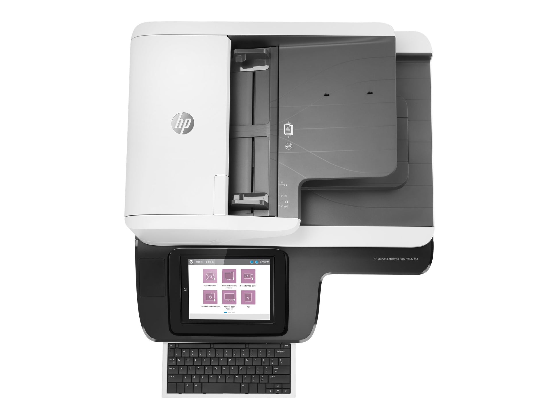 HP ScanJet Enterprise Flow N9120 fn2 - Escáner de documentos - plano: CCD / ADF: CIS - a dos caras - A3/Ledger - 600 ppp x 600 ppp - hasta 120 ppm (mono) / hasta 120 ppm (color) - Alimentador automático de documentos (ADF) (200 hojas) - hasta 20000 explor-10
