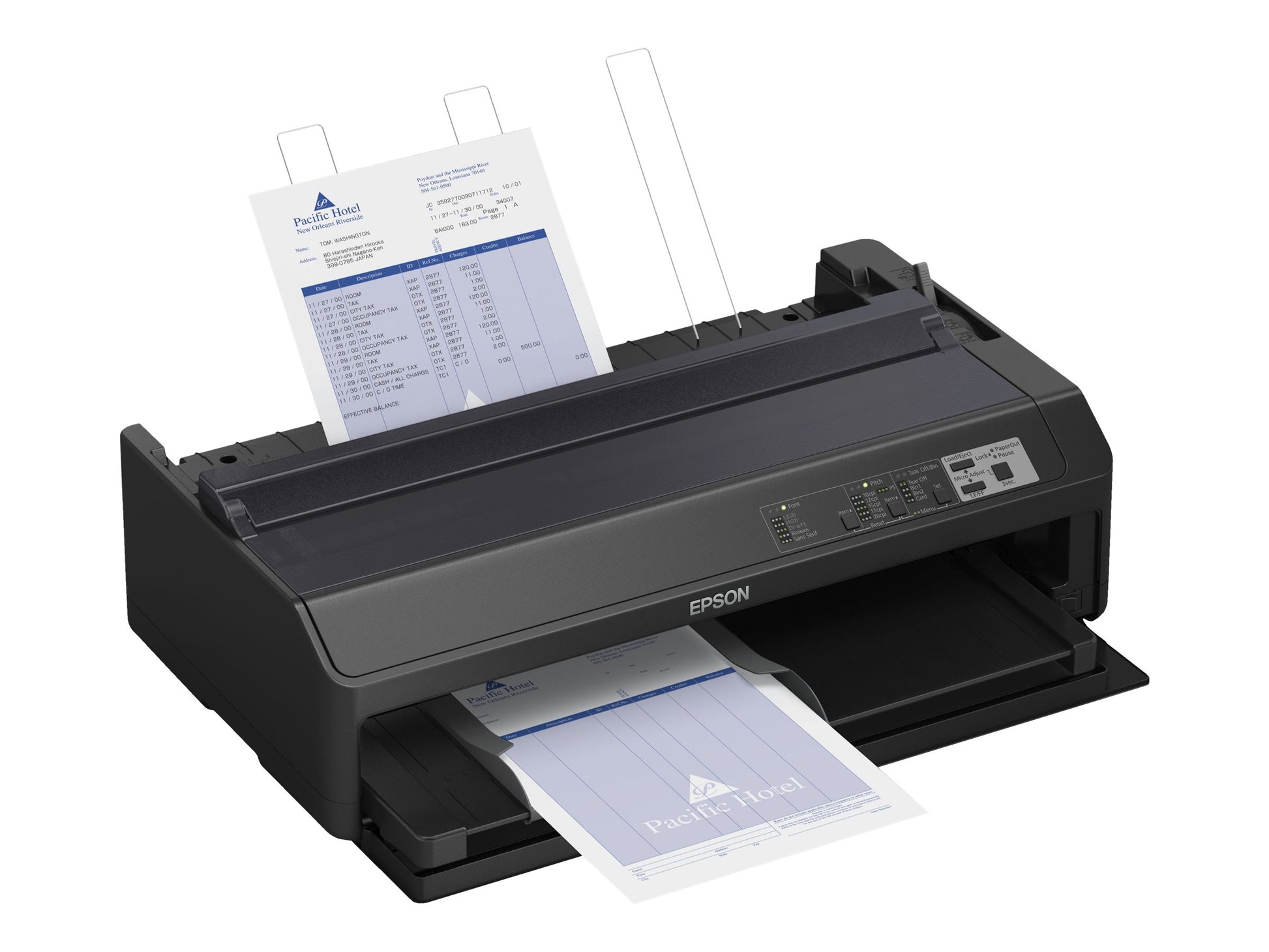 Epson FX 2190II - Impresora - B/N - matriz de puntos - Rollo (21,6 cm), 406,4 mm (anchura), 420 x 364 mm - 240 x 144 ppp - 9 espiga - hasta 738 caracteres/segundo - paralelo, USB 2.0-5