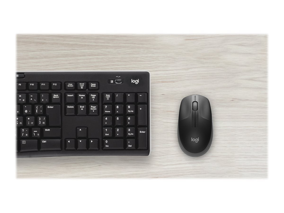 Logitech M190 - Ratón - óptico - 3 botones - inalámbrico - receptor inalámbrico USB - carbón-1