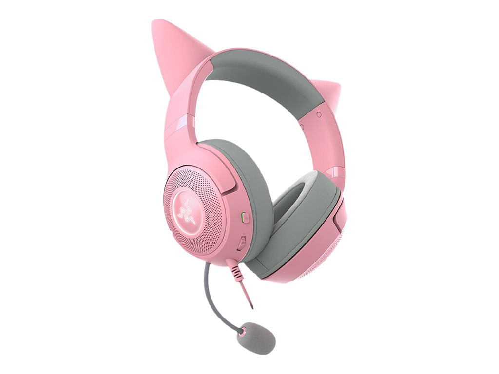 Razer Kraken Kitty V2 - Auricular - tamaño completo - cableado - USB - aislamiento de ruido - cuarzo-6