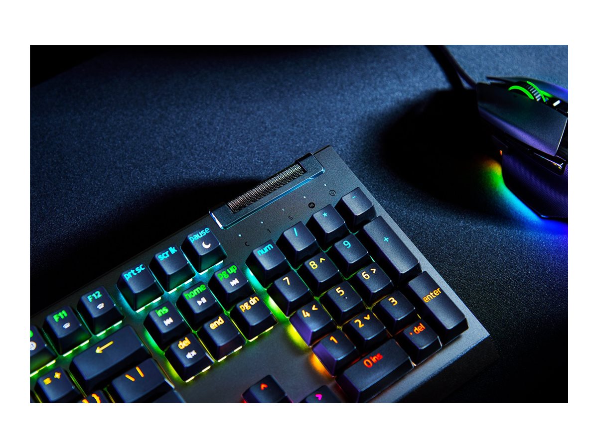 Razer BlackWidow V4 X - Teclado - retroiluminación - USB - QWERTY - EE. UU. - interruptor: Razer Green Gen-3