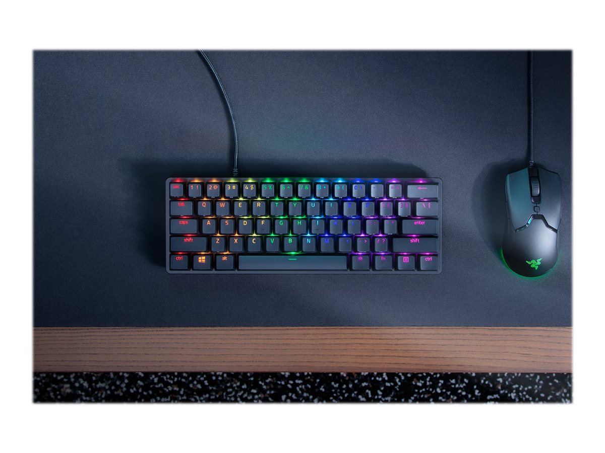Razer Huntsman Mini - Teclado - retroiluminación - USB - EE. UU. - interruptor: Razer Linear Optical - negro