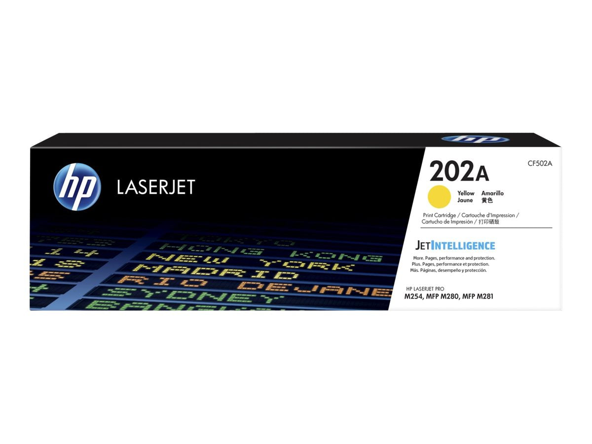 HP 202A - Amarillo - original - LaserJet - cartucho de tóner (CF502A) - para Color LaserJet Pro M254dw, M254nw, MFP M280nw, MFP M281cdw, MFP M281fdn, MFP M281fdw-3