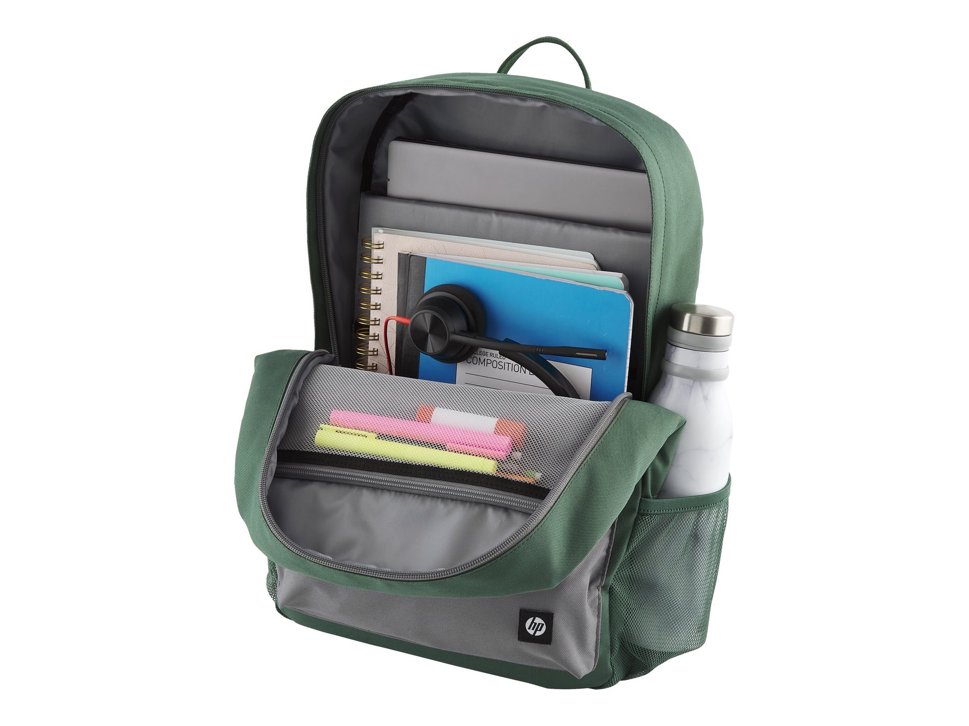 HP - Campus - mochila para transporte de portátil - 15.6" - gris, verde