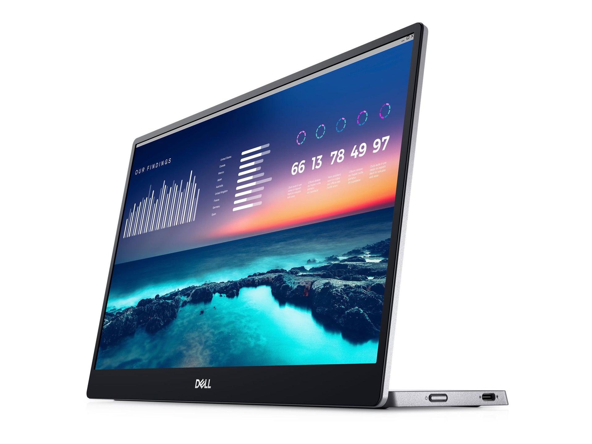 Dell P1424H - Monitor LED - 14" - portátil - 1920 x 1080 Full HD (1080p) - IPS - 300 cd/m² - 700:1 - 6 ms - 2xUSB-C - BTO - con 3 años de servicio de intercambio avanzado y garantía de hardware limitada