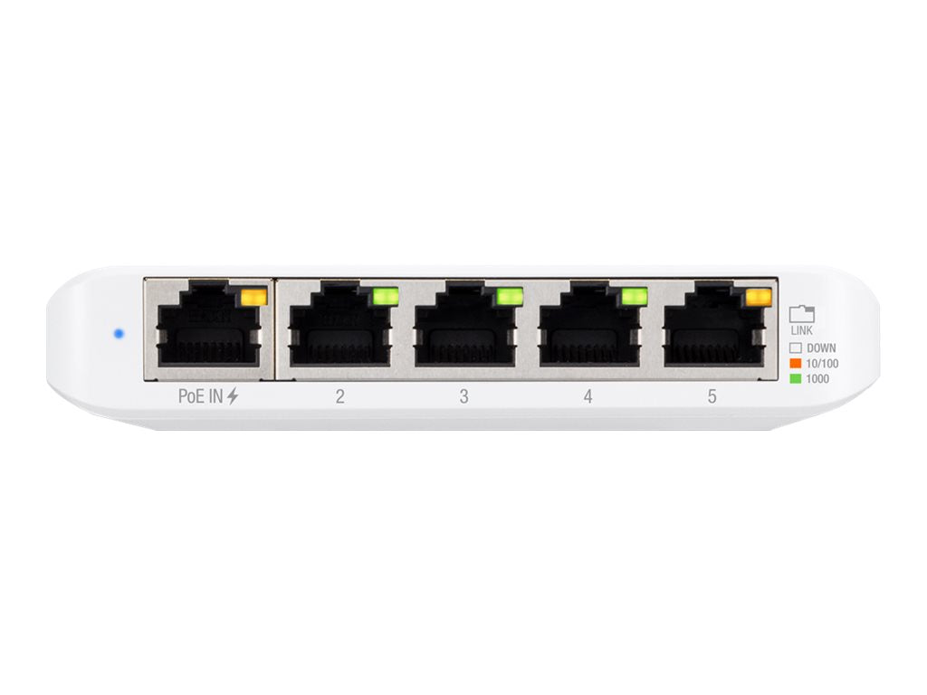 Ubiquiti UniFi Switch USW Flex Mini - Conmutador - inteligente - 4 x 10/100/1000 + 1 x 10/100/1000 (PoE+) - sobremesa - PoE+