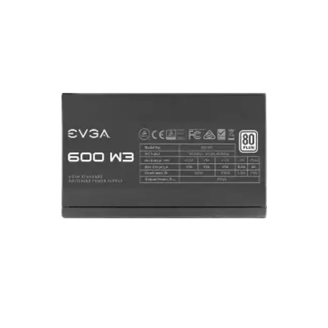 Fuente De Poder EVGA 600W W3 Blanco 100-W3-0600-K1