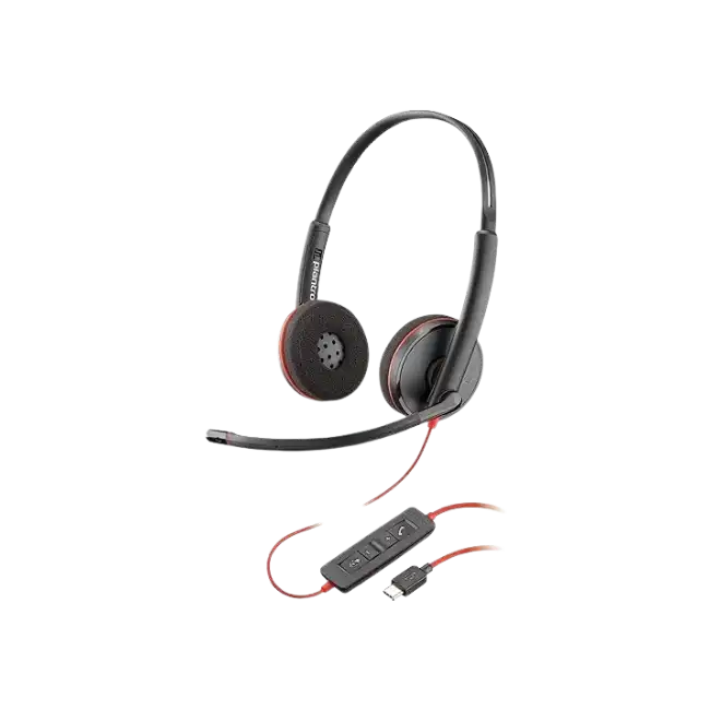 POLY - Headset - Wired - Blackwire 3220 Stereo USB-C He