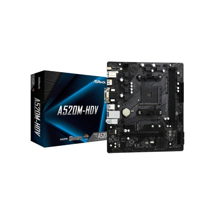 TARJETA MADRE ASROCK A520M-HDV AM4 MICRO ATX DDR4