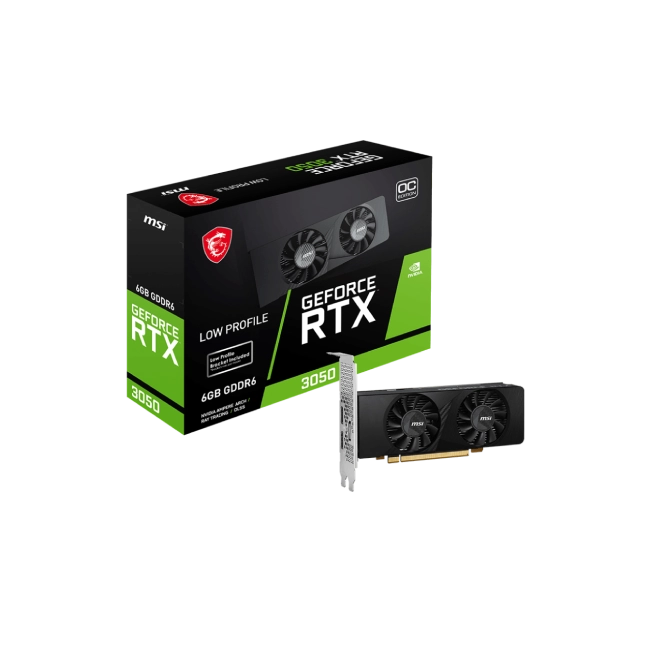 TARJETA DE VIDEO MSI GEFORCE RTX 3050 LP 6G OC GDDR6 1492 MHZ 912-V812-023-5