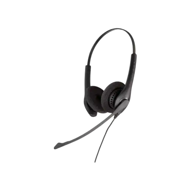 Headset Jabra 1519-0157 BIZ 1500 Duo Auricular Profesional con Microfono Cableado Quick Disconnect Color Negro