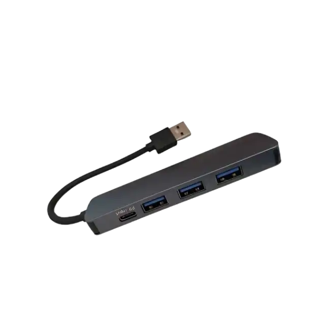 Hub eTouch 161677 High Speed USB 3.0 4 Puertos USB 3.0 5.0 Gbps Case de Aluminio