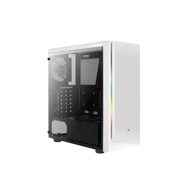 Case Gamer AeroCool 2210-23110080 Rift Media Torre RGB LED Vidrio Templado Color Blanco