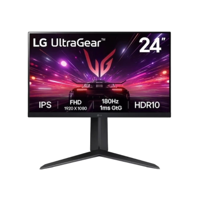 MONITOR 24'' GAMING LG ULTRAGEAR FHD 1920 x1080 180Hz 1MS HDR10 NEGRO 24GS65F-B
