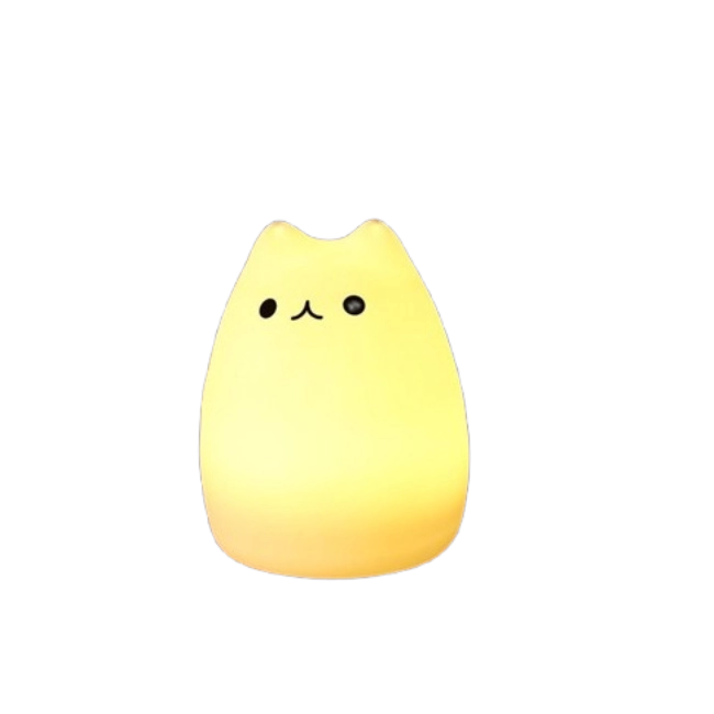 Lampara Led de Silicon en Forma de Gato