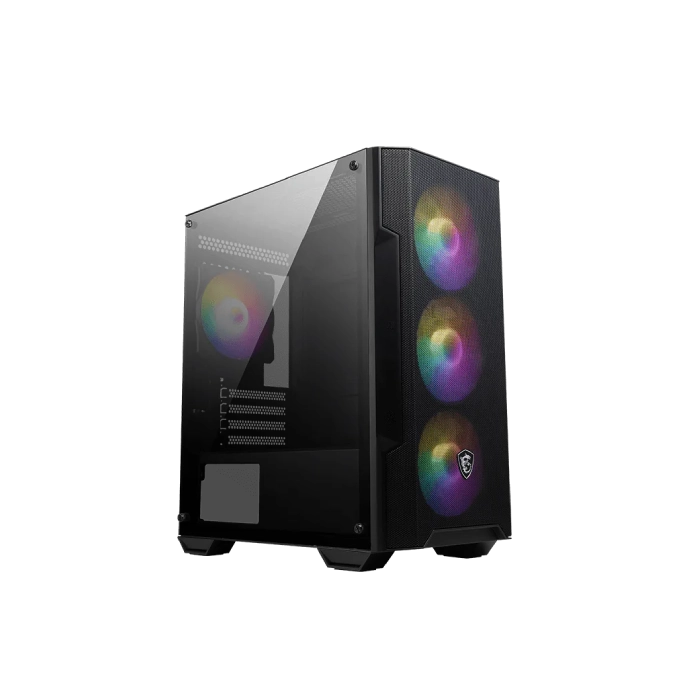 CASE RGB MSI MAG FORGE M100A MINI TOWER VENTILADORES 4 DE 120MM CON VIDRIO LATERAL Y MALLA FRONTAL 306-7G20A21-809