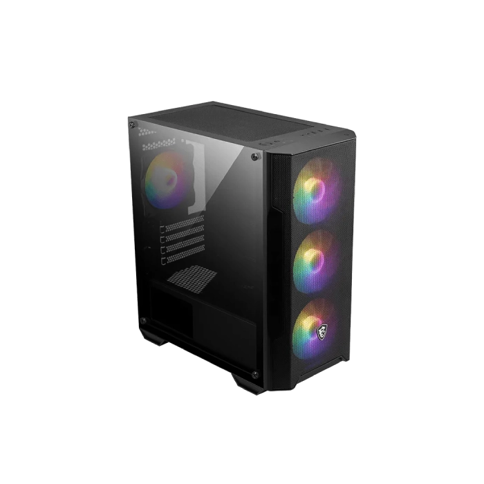 CASE RGB MSI MAG FORGE M100A MINI TOWER VENTILADORES 4 DE 120MM CON VIDRIO LATERAL Y MALLA FRONTAL 306-7G20A21-809