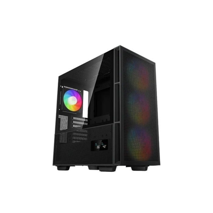 CASE GAMING RGB DEEPCOOL CH560 DIGITAL MID TOWER 3 VENTILADORES DE 140MM Y 1 DE 120MM CON VIDRIO LATERAL Y MALLA FRONTAL R-CH560-BKAPE4D-G1
