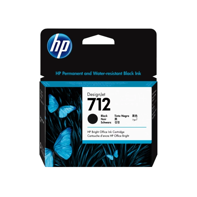 Cartucho Original Para Impresora HP 712 DesignJet 3ED71A Color Negro 29ml