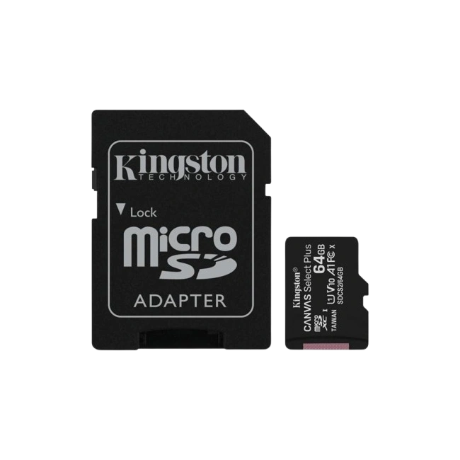 TARJETA MICROSD KINGSTON MICSDXC SDCS2/64GB CANVAS SELECT PLUS 64GB 100R A1 C10