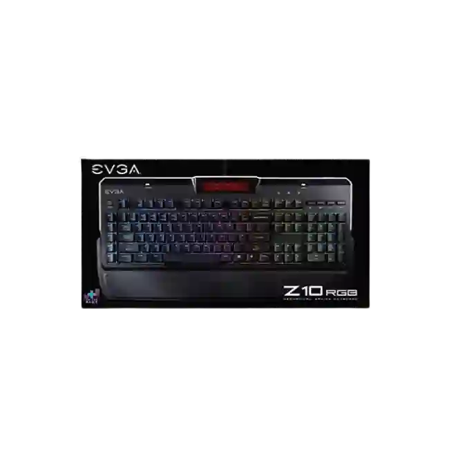 TECLADO GAMING EVGA USB Z10 RGB INGLES COLOR AZUL