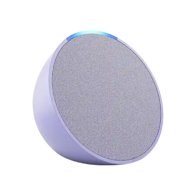 Combo Amazon Bocina Echo Pop Color Lavanda y Smart Plug Para Automatizar el Hogar