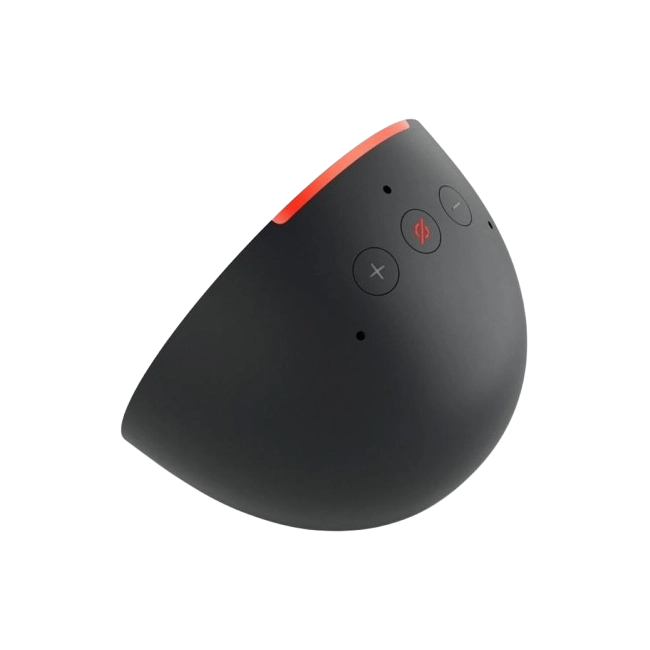 Combo Amazon Bocina Echo Pop Color Cabon y Smart Plug Para Automatizar el Hogar