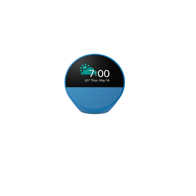 Bocina Inteligente Amazon Echo Spot Con Reloj y Despertador Color Azul Verdoso