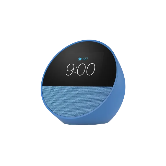 Bocina Inteligente Amazon Echo Spot Con Reloj y Despertador Color Azul Verdoso