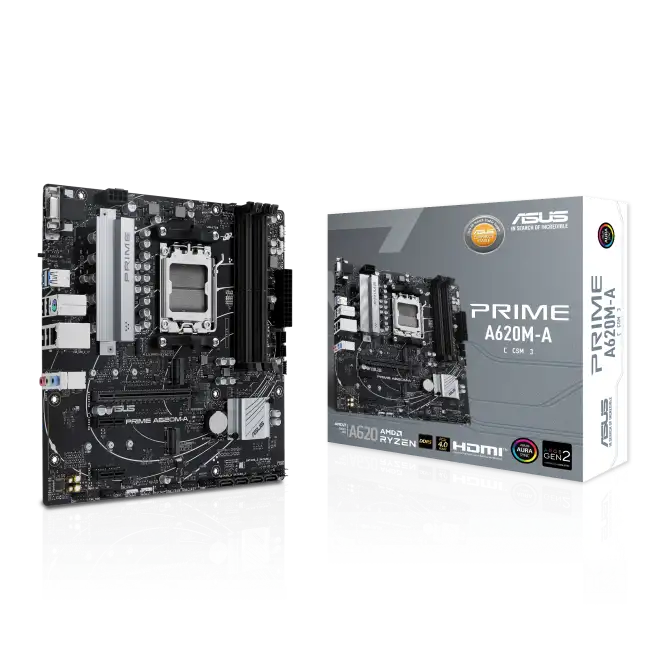 Tarjeta Madre Asus Prime A620M-A CSM AM5 AMD A620 4xDDR5 Pcle 4.0 DP/VGA/HDMI-2