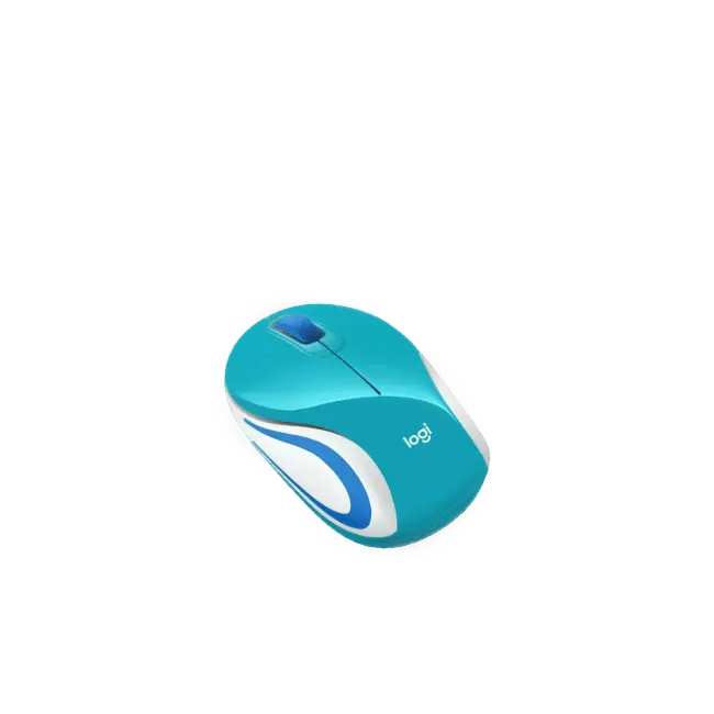 MOUSE M187 OPTICO 3 BOTONES INALAMBRICO COLOR BRIGHT TEAL LOGITECH