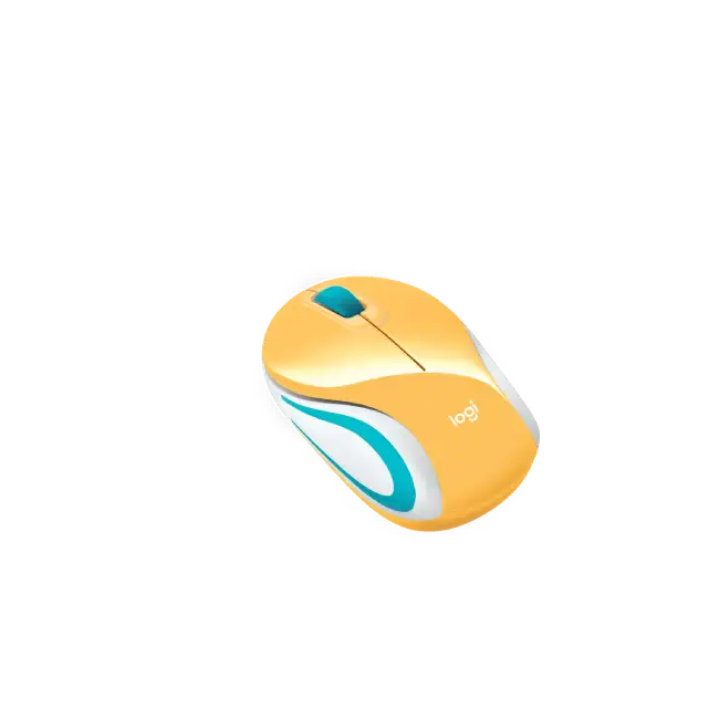 MOUSE M187 OPTICO 3 BOTONES INALAMBRICO COLOR BANANA LOGITECH