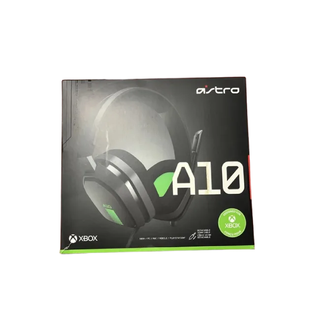 HEADSET GAMING ASTRO A10 CON MICROFONO COLOR NEGRO CON VERDE