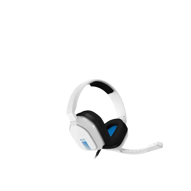 Headset Gaming Logitech Astro A10 PS4 3.5mm Color Blanco con Celeste