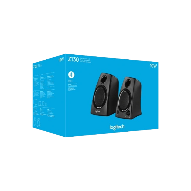 Bocina Logitech Z130 2.0 5 Watts RMS 3.5mm Color Negro