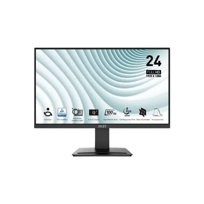 Monitor MSI Pro MP2412 Series 24" 1920X1080 FHD 100HZ 1MS MPRT HDMI Display Port